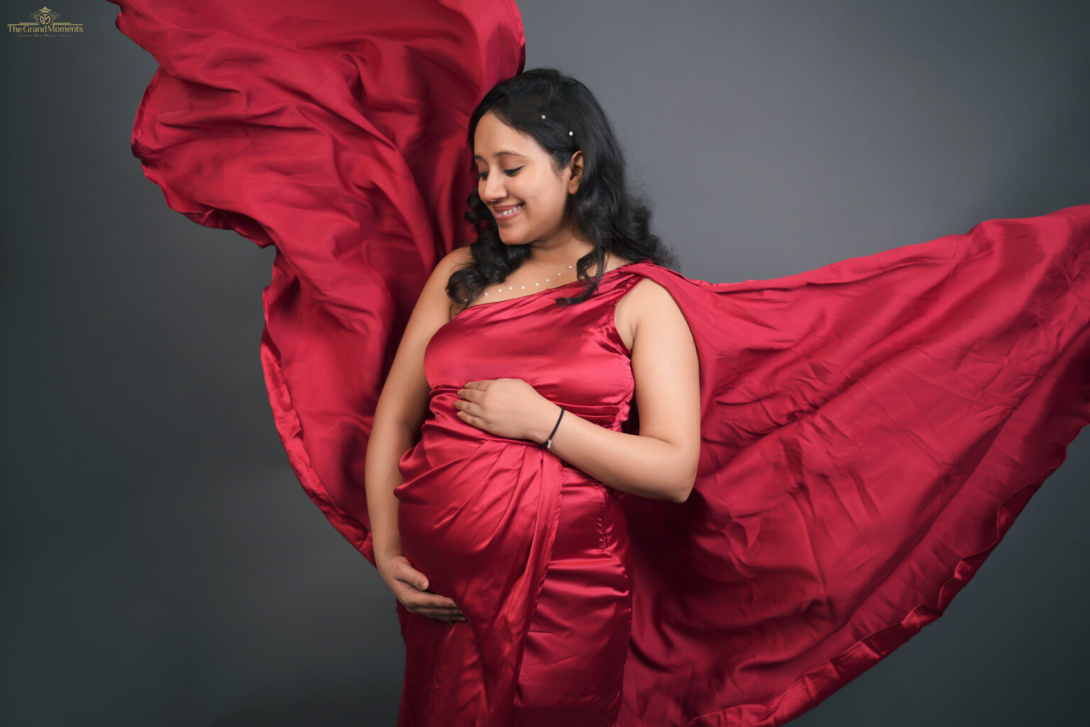Flowing Dress Pregnancy Shoot