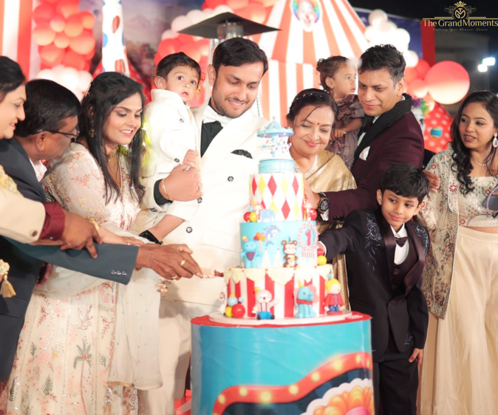 Candid birthday celebration captured during event photography in Indore